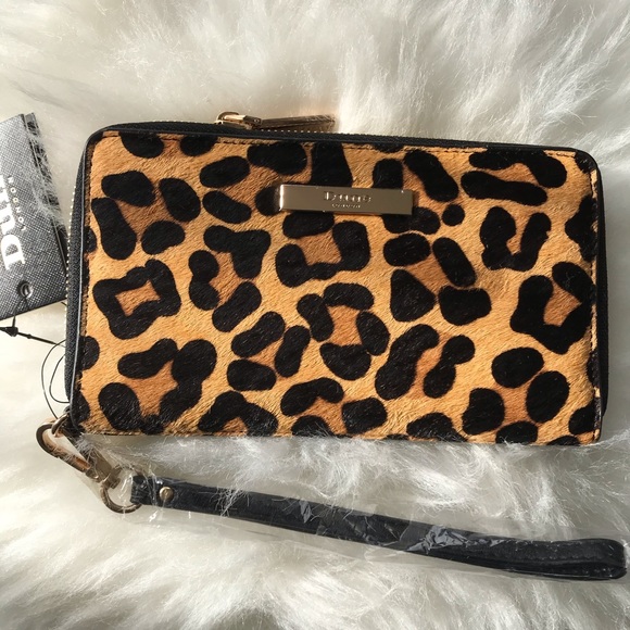 Dune London Handbags - DUNE LONDON LEOPARD Clutch Genuine Calf Hair NWT
